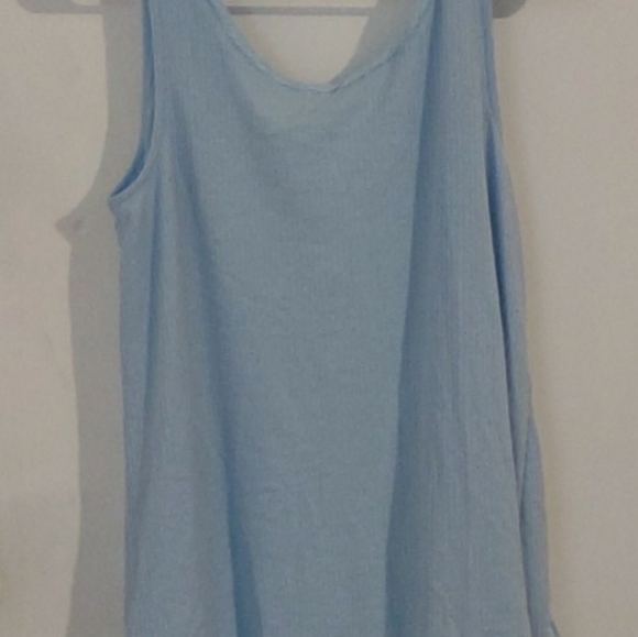 Blu Heaven ruffle bottom back lace and tie tunic - Picture 2 of 2